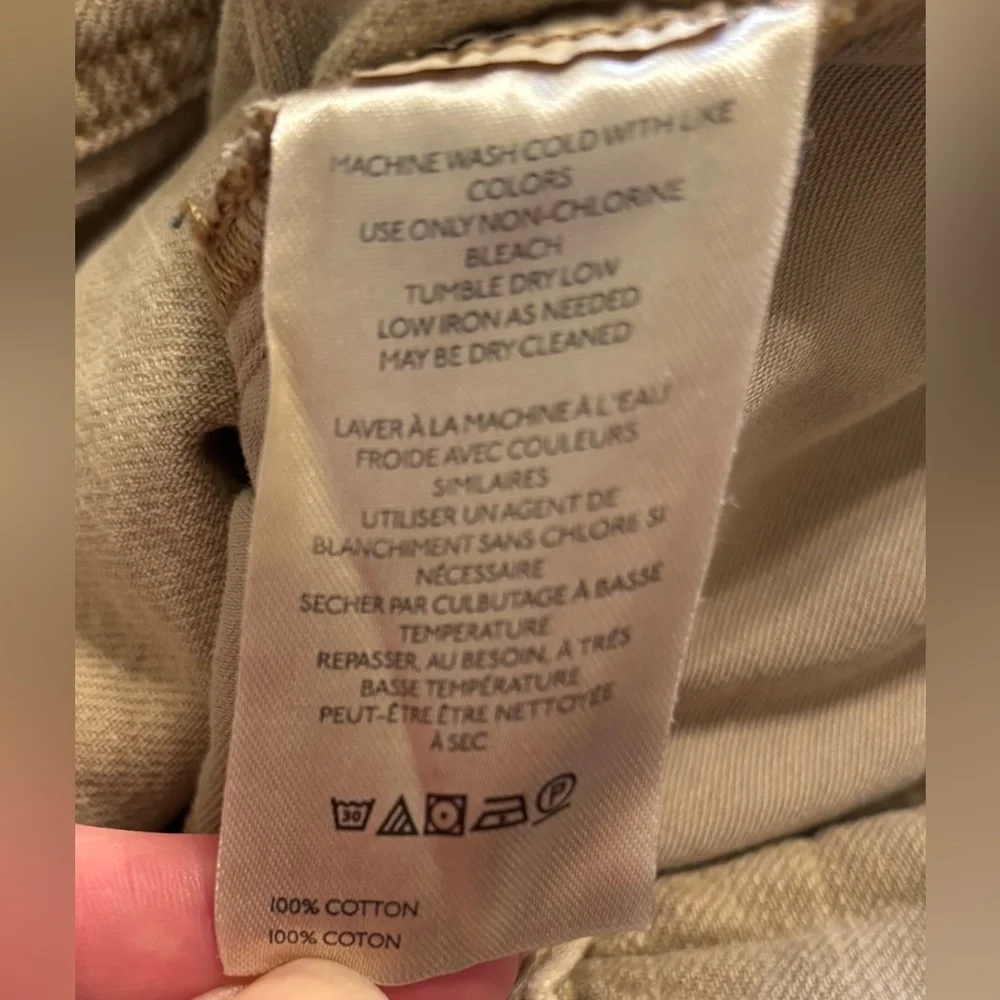 Anthropologie Pilcro The Adi Tan Pants with Raw Edge Hem Size 28 - Picture 12 of 12